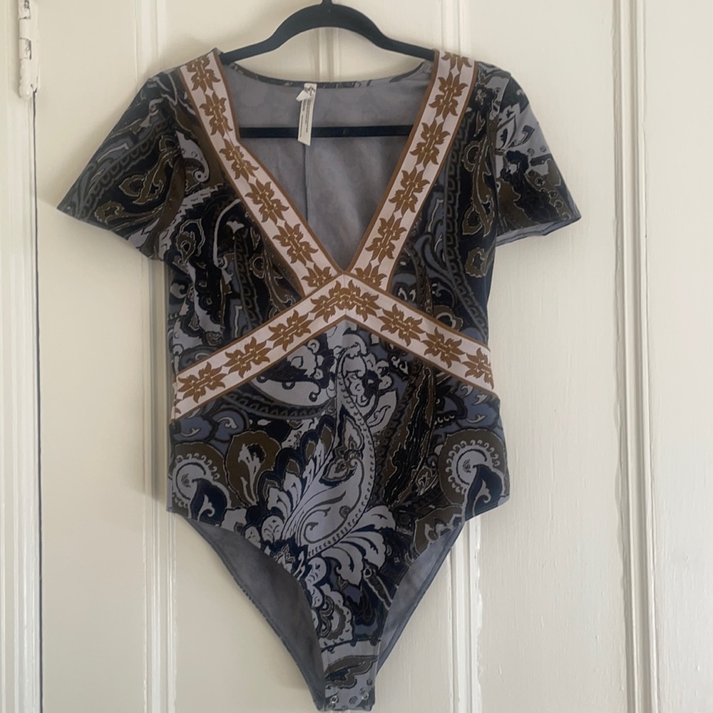 Free People Printed Bodysuit
